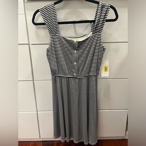 Copper Key Black and White Striped Top